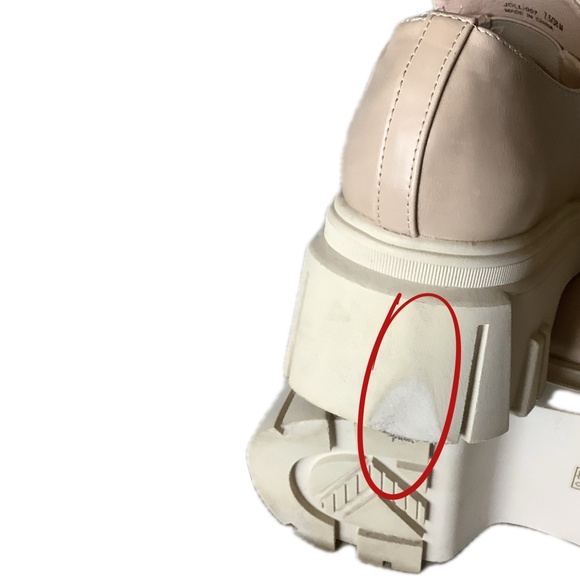 chinese laundry jensen lug sole loafer in natural size 7.5 - Picture 4 of 6